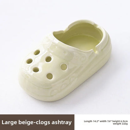 Stylish Ceramic Ashtray for Office Home Living Room Trendy Crocs Design Creative Business Gift