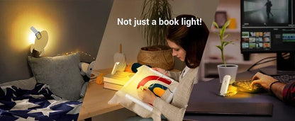 LED USB Rechargeable Book Light Reading Light Eye Protection Night Light Portable Clip Desk Light Bookmark Read Light Night Lamp