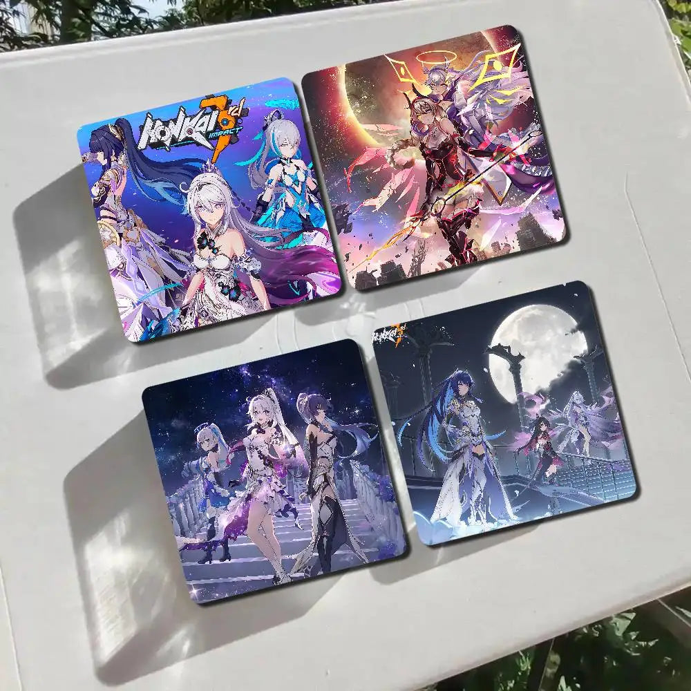 Honkai Impact 3rd Fridge Magnet Creative Square Refrigerator Magnets Picture For Kitchen Office Whiteboard Home Decoration