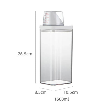 1PC High Quality Laundry Detergent Dispenser For Laundry Detergent Powder Kitchen Plastic Airtight Food Storage Containers