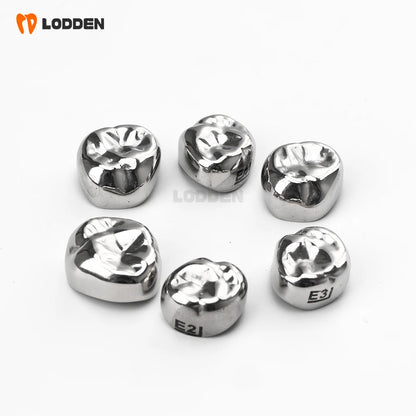 5/48pcs Dental Kids Teeth Crowns Orthodontic Stainless steel Temporary Tooth Crown Individual Model Dentistry  Preformed Tool