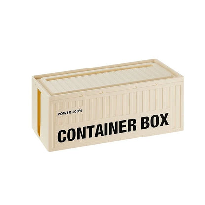 Cable Management Box - Multi-Function Power Strip Organizer with Side Cable Holes, Phone Stand & Storage Lid for Desk/Office