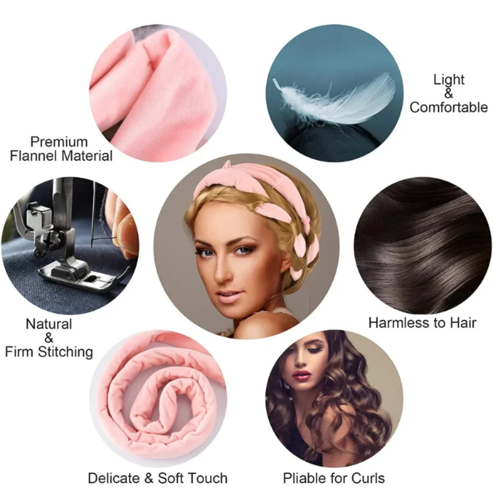NEW Heatless Curling Rod Headband No Heat Hair Curlers Silk Curls Lazy Hair Rollers Soft Sleeping Headband Hair Styling Tools