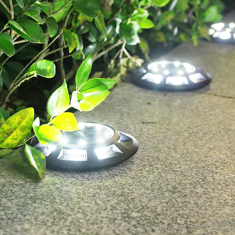 Solar Ground Light with Smart Light Sensor, LED Path Lights for Garden Yard Stairs