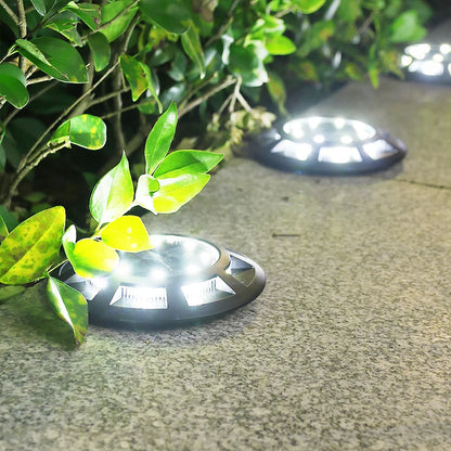 Solar Ground Light with Smart Light Sensor, LED Path Lights for Garden Yard Stairs