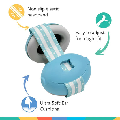 Baby Ear Protection for Babies Toddlers Elastic Noise Reduction Earmuffs Baby Headphones Against Hearing Damage Improves Sleep