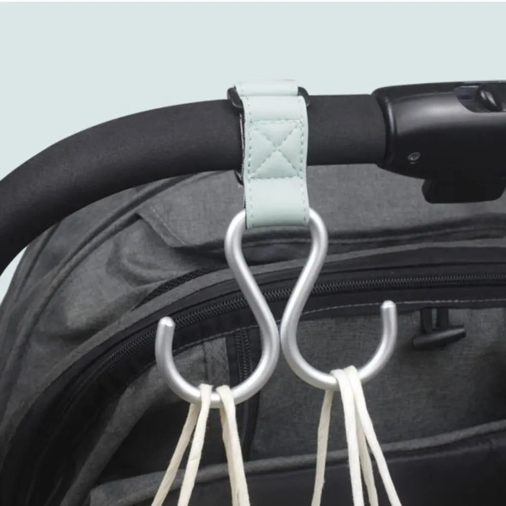 S Shape Baby Stroller Hooks Double Hook Solid Color Hanging Hook Cart Organizer Stroller Accessories Stroller Accessories Cart