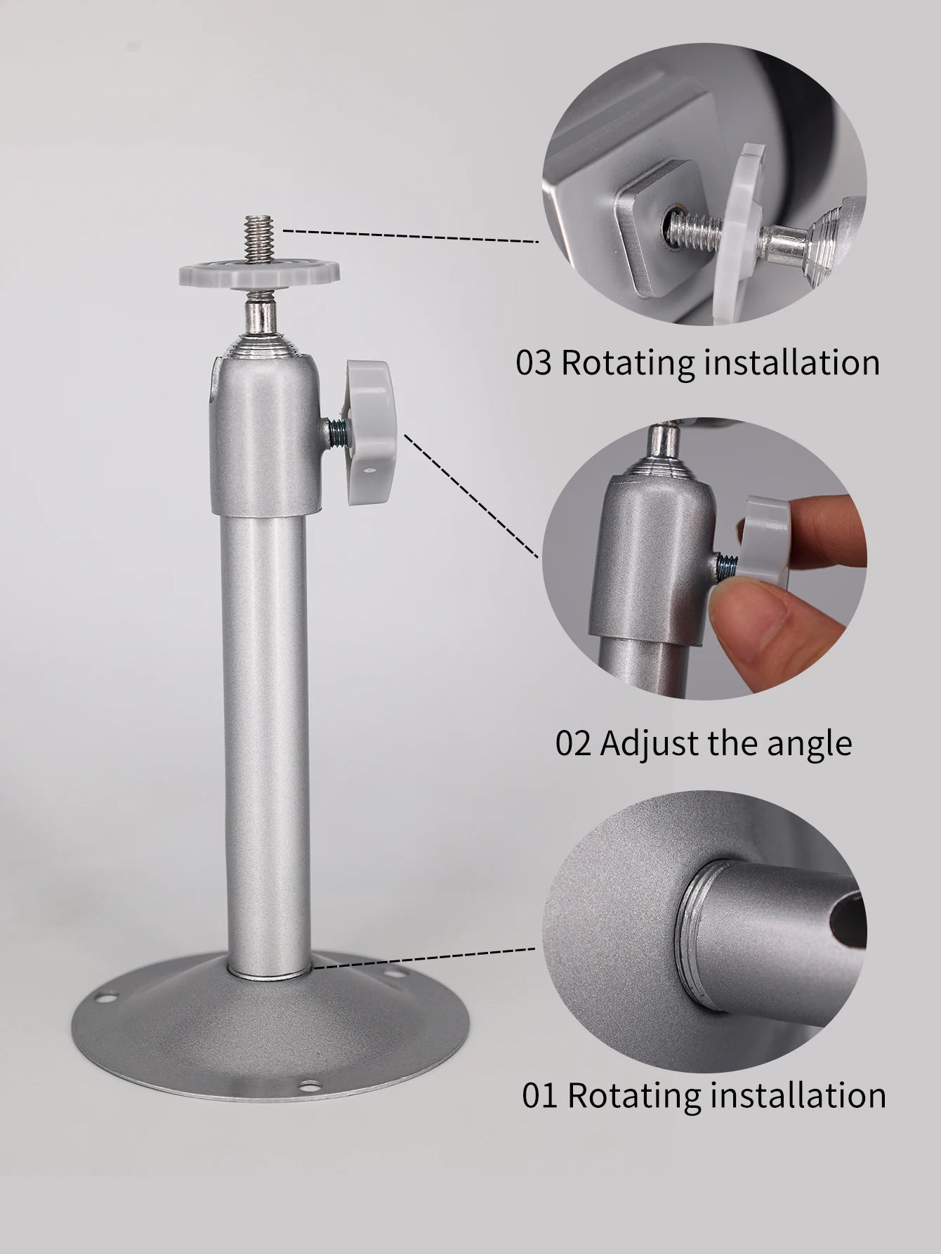 Adjustable Security Camera Metal Brackets Indoor/Outdoor Security Wall Mount for CCTV Security Camera Home Surveillance System
