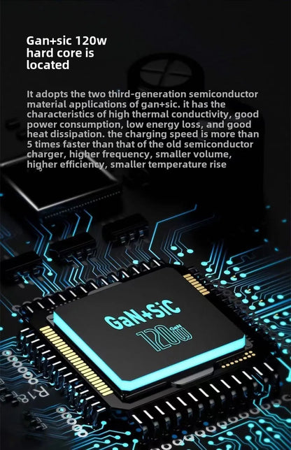 BCAK New 120W Power Bank 20000mAh Super Fast Charging Large Capacity Mobile Power Supply