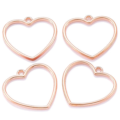 20pcs hollow Hearts Charms Necklace Pendant Bracelet Jewelry Making Handmade Crafts diy Supplies 25*25mm