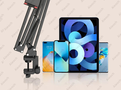 Tablet Holder for Bed with 90cm Metal Arm iPad Stand Tablet Bracket 360° Rotating Bed Phone Mount for 4.5~12.9 inch Phone Tablet
