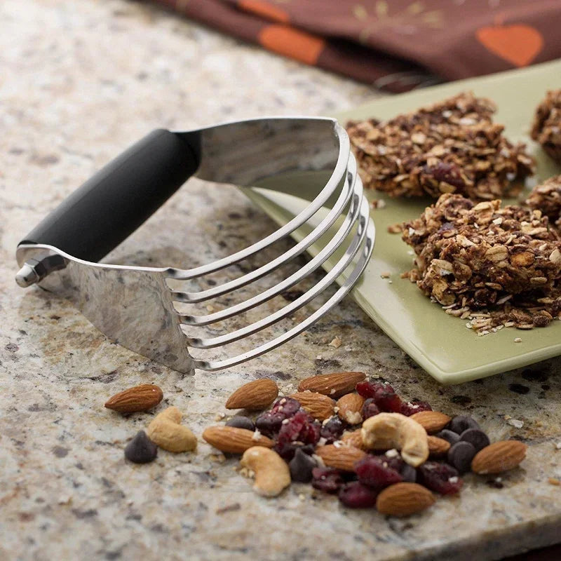 New Manual Dough Blender Baking Tool Pastry Blades Flour Mixer Stainless Steel Anti Slip Chef Pastry Cutter Kitchen Accessories