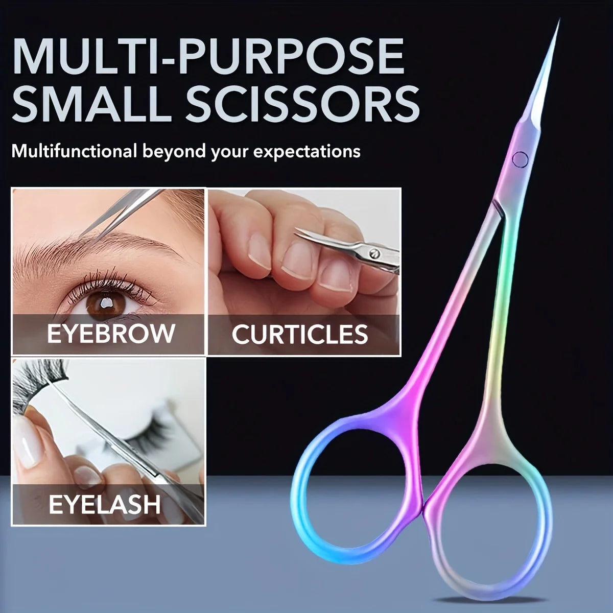 Stainless Steel Manicure Scissors for Nail Care Handle Cuticle Nipper Dead Skin Removal Scissors Beauty Tool