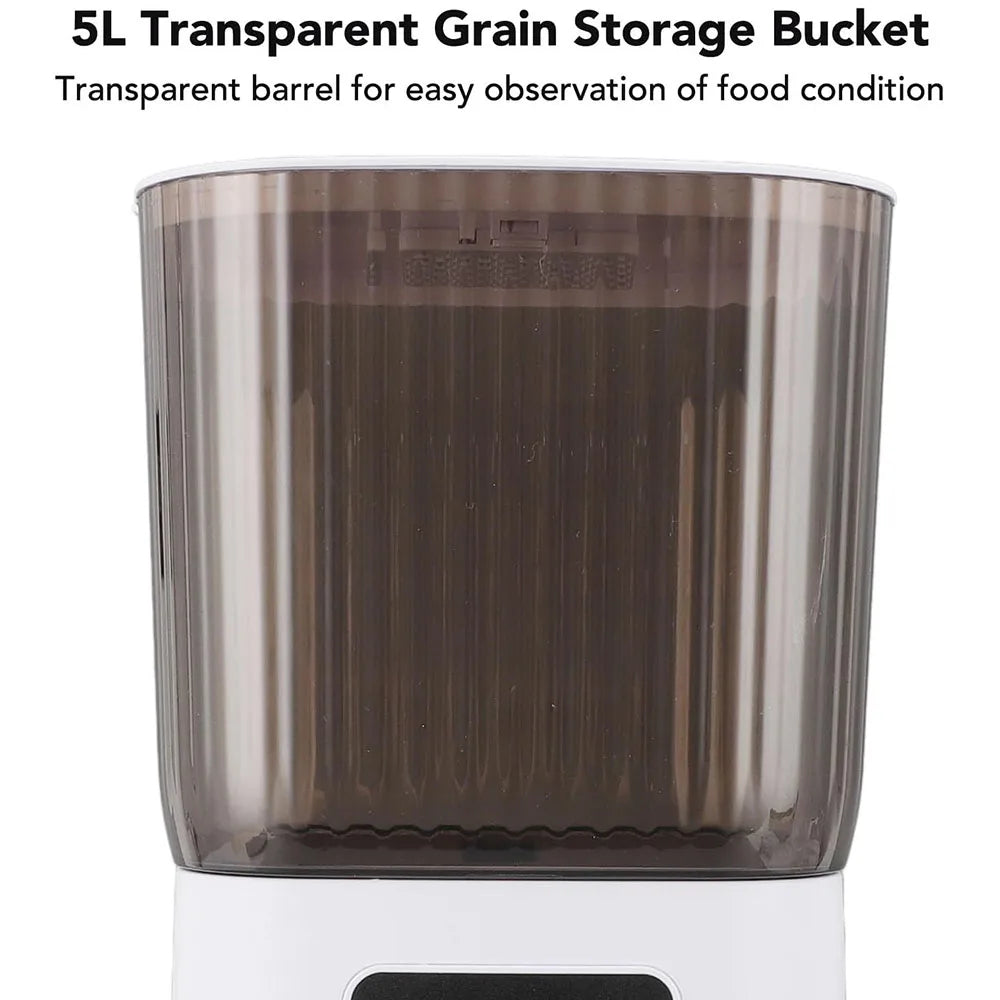 5L Automatic Cat Feeders Double Bowls Smart Timed Cat Dry Food Dispenser With Camera Pet Smart Voice Recorder Auto Feeder For Do