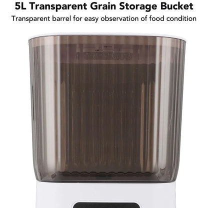 5L Automatic Cat Feeders Double Bowls Smart Timed Cat Dry Food Dispenser With Camera Pet Smart Voice Recorder Auto Feeder For Do