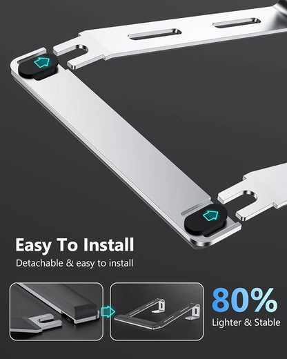 Ergonomic Laptop Stand Aluminum Alloy Laptop Stand Aluminum Portable Laptop Stand for Base with Wrist Pad