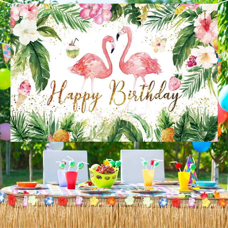 Hawaii Party Luau Flamingo Party Pink Flamingos Decor Pineapple Summer Wedding Party Birthday Girl Hawaiian Party Decor Tropical