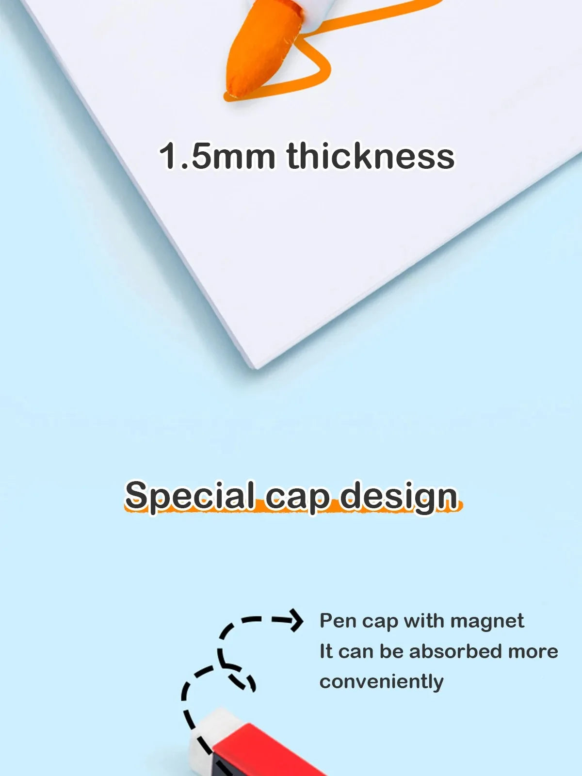 Multi-color optional magnetic whiteboard pens can absorb erasable markers office cultural and educational supplies