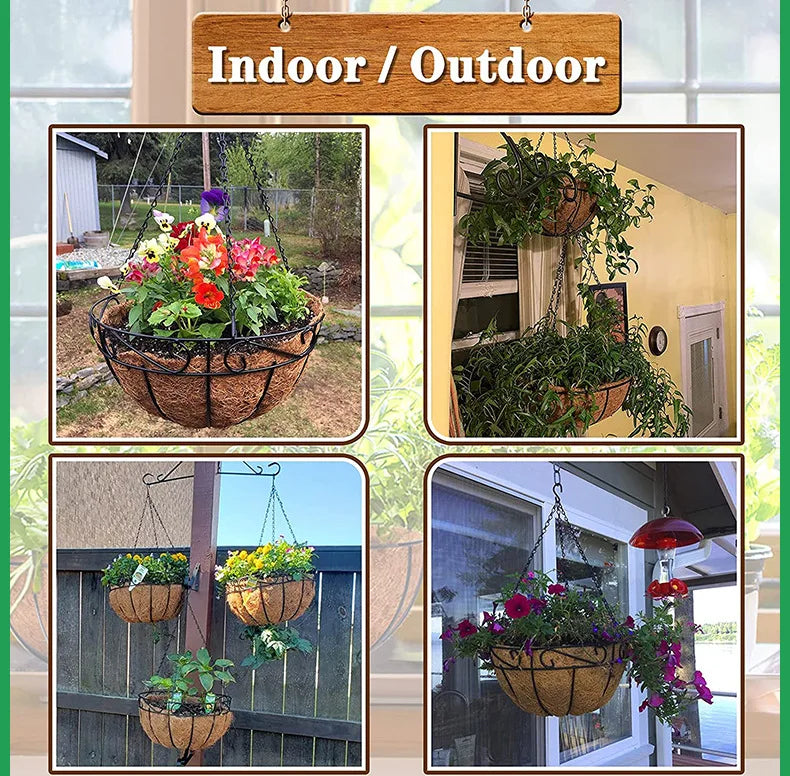 Coconut Palm Basket Cushion Coconut Palm Inner Lining Hanging Basket Hanging Pot Wall Hanging Flower Pot