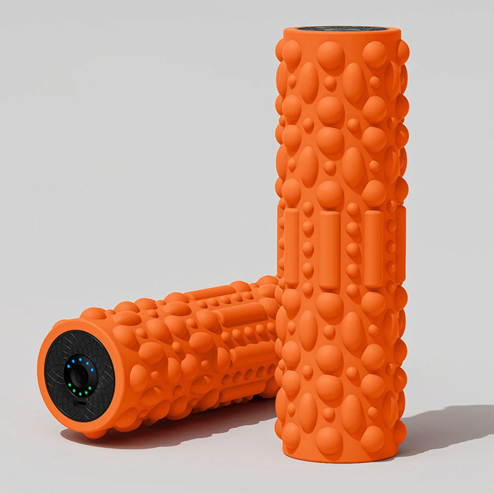 Electric Vibrating Foam Roller Yoga Column Rechargeable Massage Column 5 Modes Exercise Roller for Bodybuilding