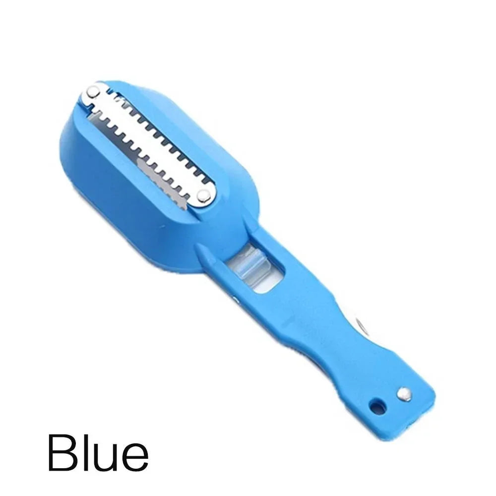 Fish Scale Remover Brush Fishing Scaler Tool Kitchen Cleaning Accessory Fish Skin Scraper Planner Knife for Easy Cooking