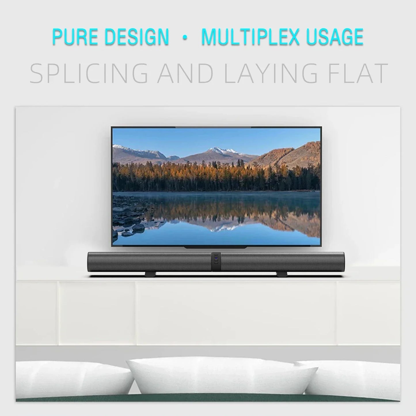 Home Theater Bluetooth Speaker HDMI/AUX/BT/OPT Connection Sound box with 2-in-1 Detachable  Sound System FM Radio TV Sound bar