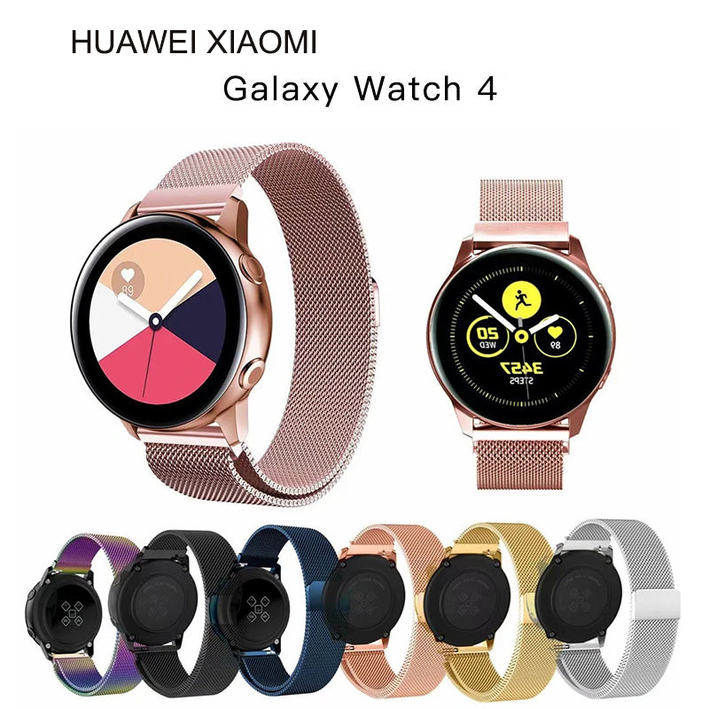 Stainless Steel Milanese Strap Return Magnetic Bracelet 18mm/20mm/22mm Replacement Strap Suitable for smartwatches