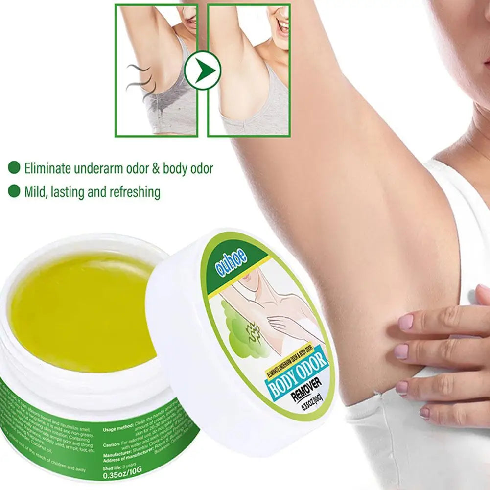 Underarm Deodorant Cream Body Odor Removal Antiperspirant for Sweating Bad Smell Relief Long Lasting Refreshing Aroma Gentle
