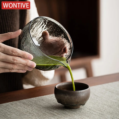 5Pcs Matcha Whisk Set Clear Glass Matchas Tea Set Matcha-Making Kit with Matcha Bowl Matcha Cup Matcha-Whisk for Tea Lovers