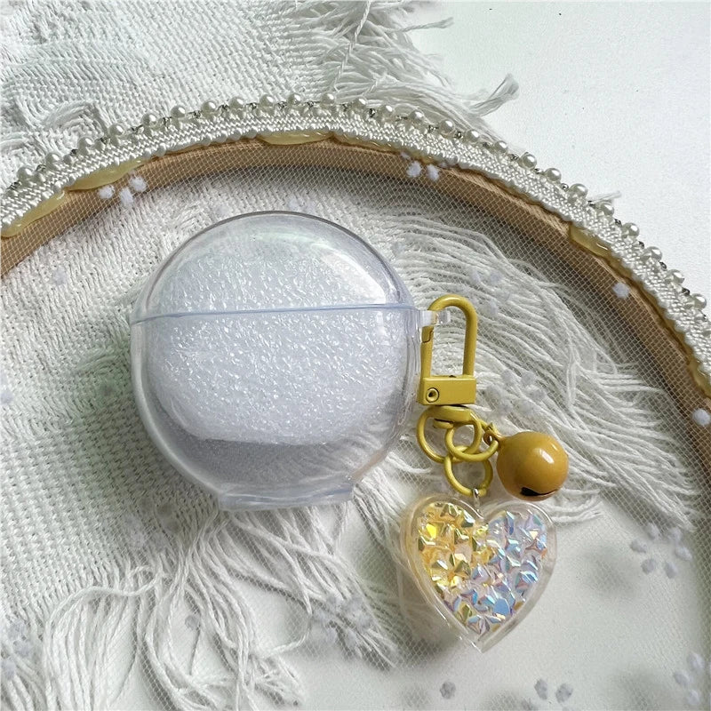 Cute Keyring Case for Lenovo HT38 Protective Cover Wireless Bluetooth Headphone Case for Lenovo HT38 Earbuds Cover