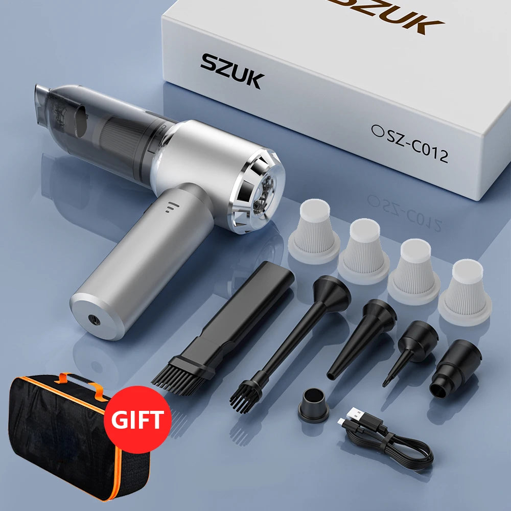 SZUK 985000PA Car Vacuum Cleaner Wireless Mini Handheld Strong Suction Cleaning Machine Portable Vacuum Cleaner for Car Home