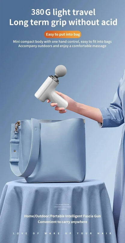 NEW Portable AI Fascial Massage Gun Electric Percussion Massager Body Relaxation With 4 Replaceable Massage Head LED Night Light