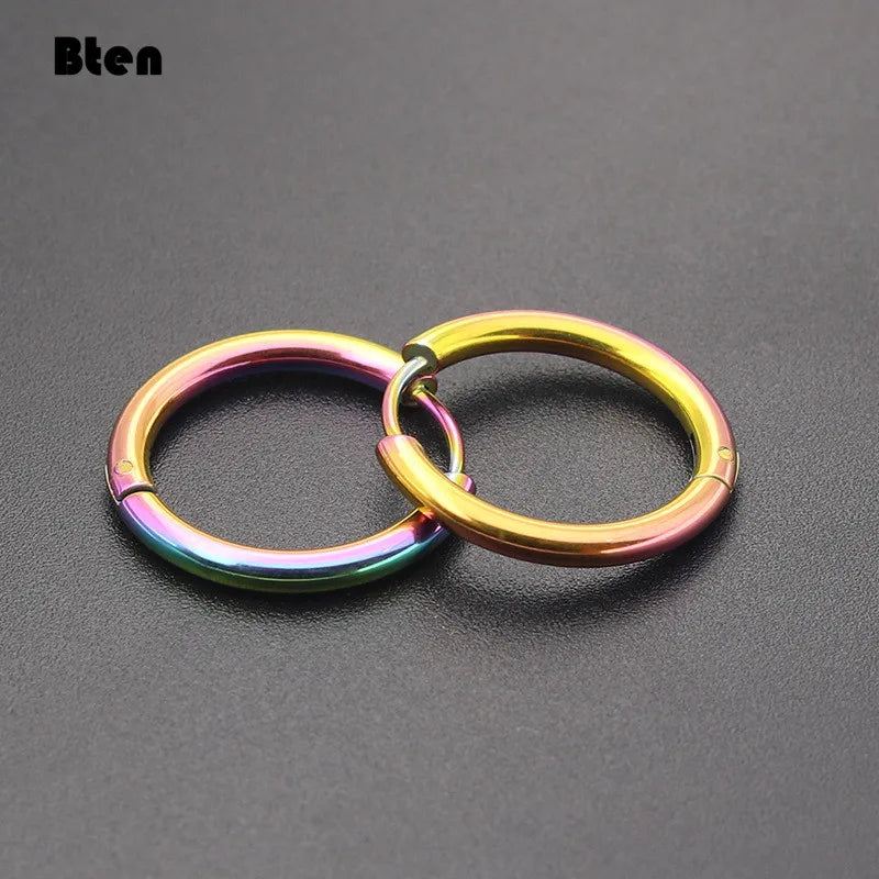 Hoop Earrings Women Gold /Rose Gold/Black Color Round Circle Earring Ear Ring Clip Earrings aretes Mujer