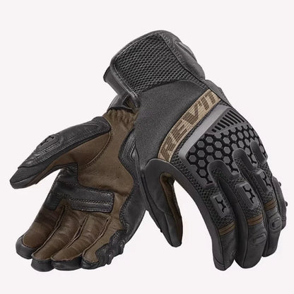 New REVIT Desert 3 PRO motorcycle riding gloves made of genuine leather, breathable, touch screen, and anti fall gloves