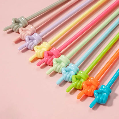 10Pcs/set Bendable Teaching Stick Smooth Colorful Finger Reading Stick No Burrs Hand Pointers Stick Teacher Supplies