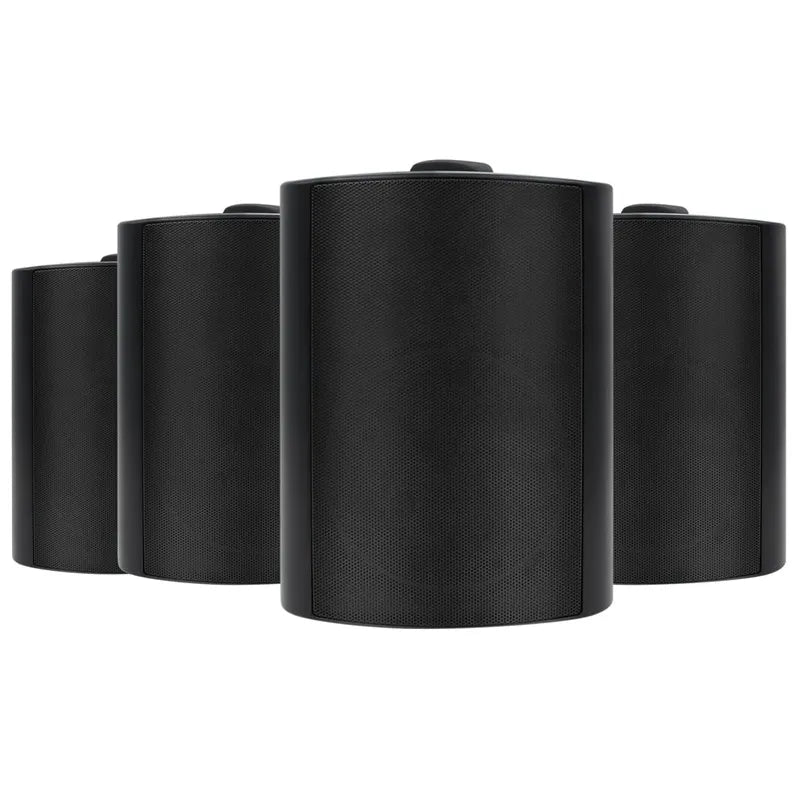 Herdio 5.25'' 600W 4PCS Outdoor Bluetooth Speakers Waterproof Wired Wall Mount Weatherproof Loudspeaker System For Garden Patio