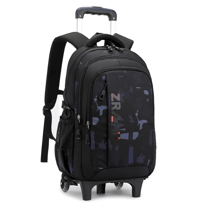 School Rolling backpack bag School Bags with wheels Student wheeled Backpacks for boys Children School Trolley Bag Waterproof