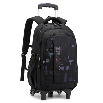 School Rolling backpack bag School Bags with wheels Student wheeled Backpacks for boys Children School Trolley Bag Waterproof