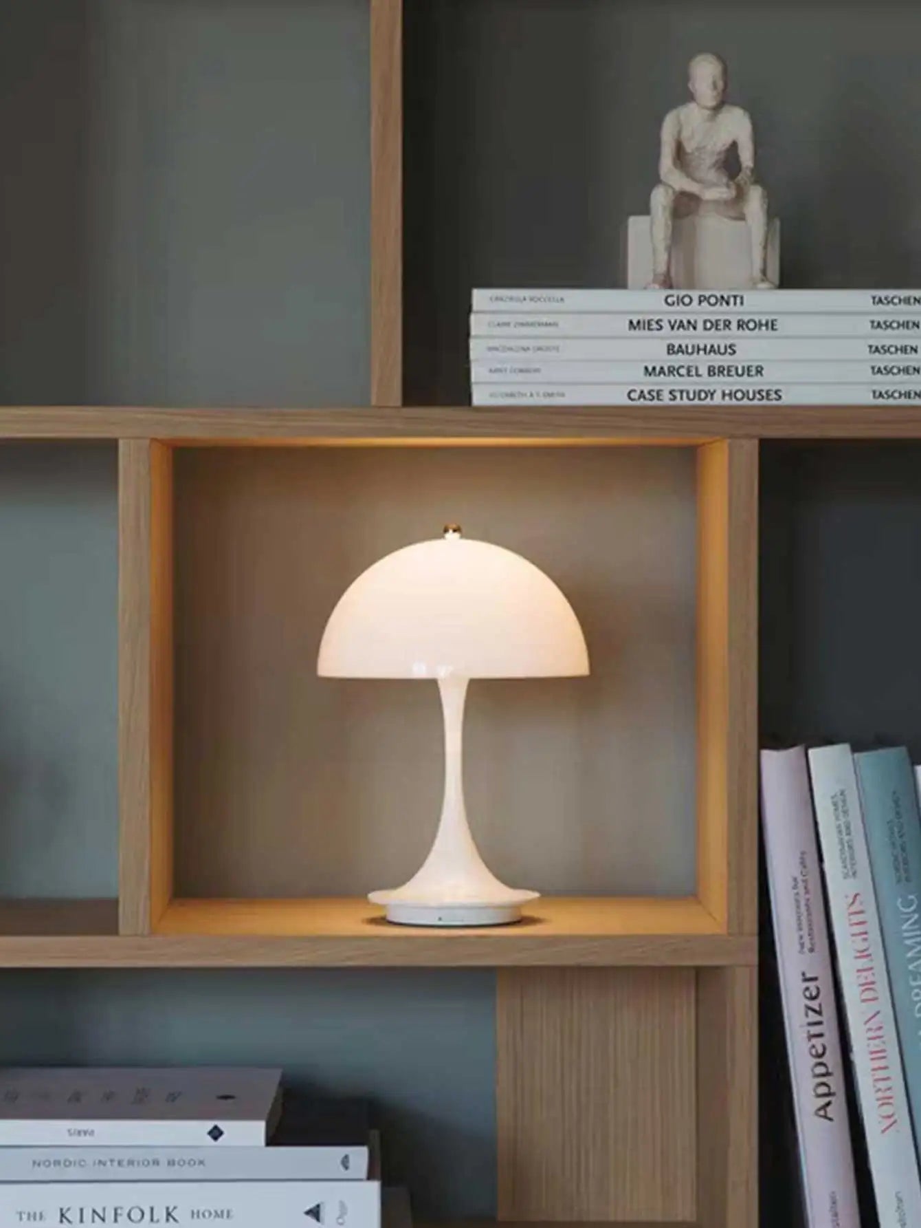 Modern Simple Pod Shaped Decorative Table Lamp, Rechargeable LED Dimmable Table Lamp, Bedroom Ambient Lighting