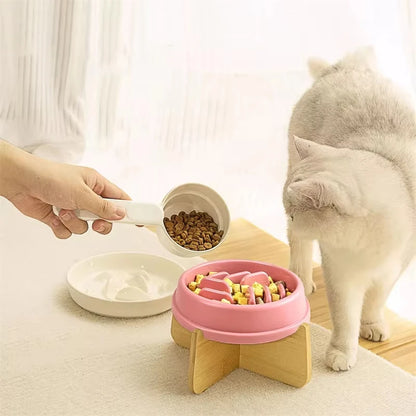 Pet Supplies Dogs and Cats Slow Food Bowl Puzzle Non-Choking Non-Slip Slow Feeder Thickened Plastic Plate Bowl Pet Feeding Bowl