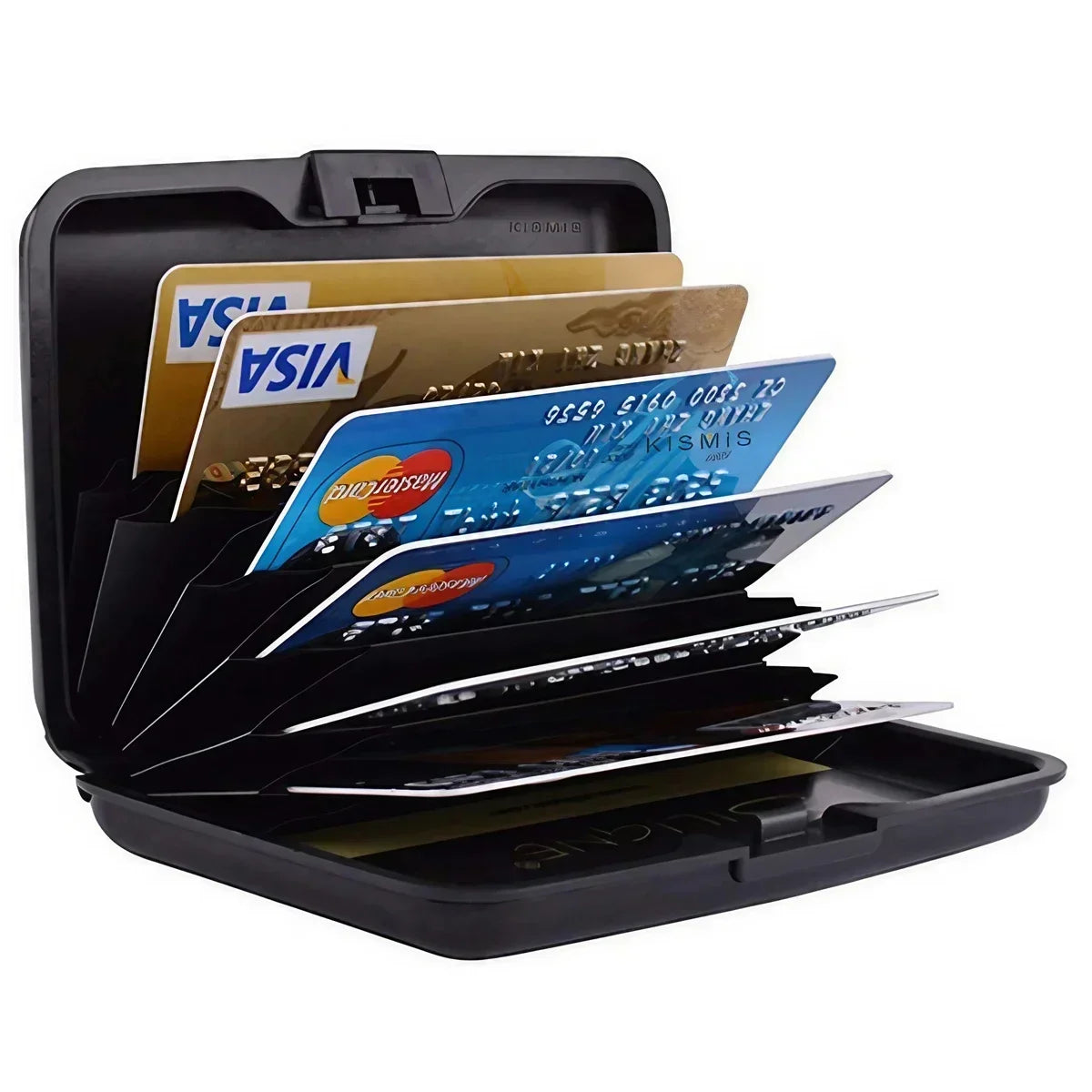 RFID Blocking Aluminum Card Case - Credit Card Protector, Business Card Holder, Metal ID Organizer Wallet, 6 Slots for Women,Men