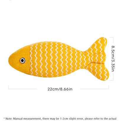 Cat Fish Toy Cat Scratcher Catnip Toy Interactive Simulation Fish Cat Mint Fidget Toys Stuffed Playing Toy For Cat Kitten