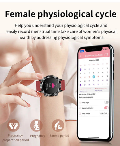 Sapphire 2025New Health managed Smart Watch Health measure Blood Fat Uric Acid Call ECG+PPG blood pressure Health Smartwatch IOS