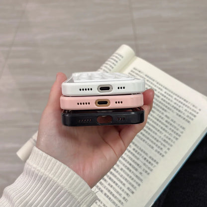 3D Suction Cup Airbag Phone Case For iPhone 16 15 14 13 12 11 Pro Max XR X XS 7 8 Plus Transparent Candy Shockproof Bumper Cover