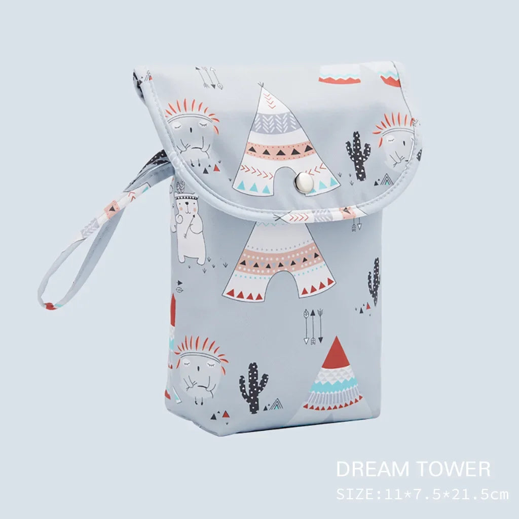 Baby Diaper Bag Outdoor Travel Portable Organizer Mini Nappy Bag Stroller Reusable Mummy Storage Diapers Handbag Baby Essentials