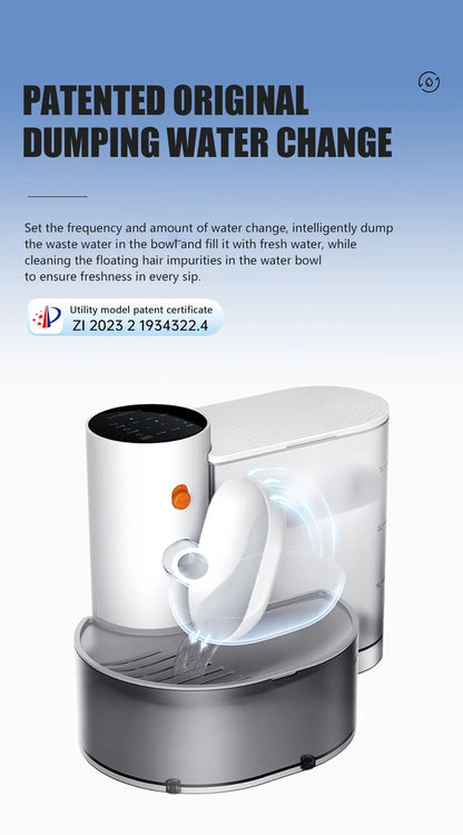 Cat Water Fountain, Automatic Pet Water Dispenser for Puppy, Rechargeable Wireless Cat Drinker No Need Filter, Cat Accessories