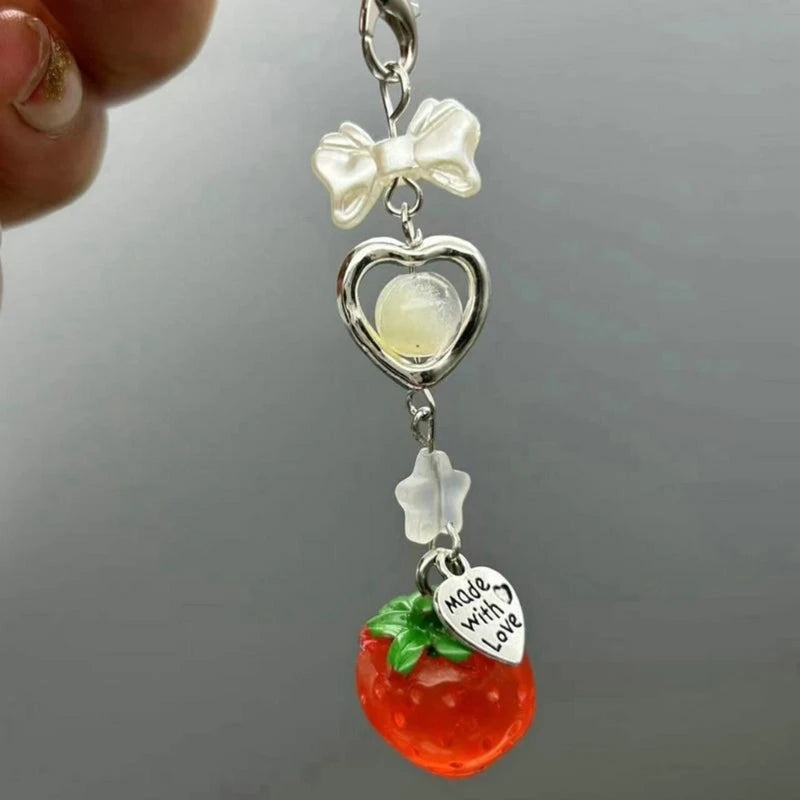 Stylish Phone Charm Bowknot Phone Chain Fashion Phone Pendant Decorative Accessory Suitable for Phone Keychain Bag