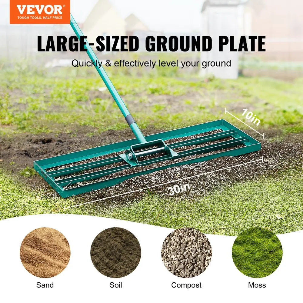 VEVOR Lawn Leveling Rake  Level Lawn Tool, Heavy-duty Lawn Leveler with  Extended Handle Yard Leveling Rake Suit