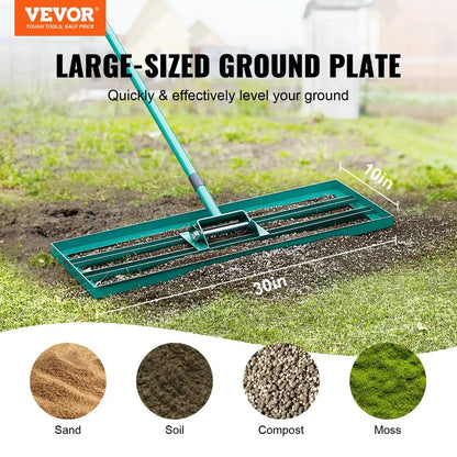 VEVOR Lawn Leveling Rake  Level Lawn Tool, Heavy-duty Lawn Leveler with  Extended Handle Yard Leveling Rake Suit