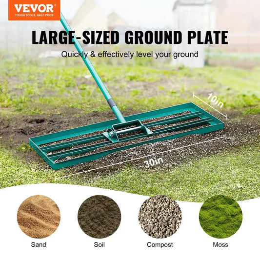 VEVOR Lawn Leveling Rake  Level Lawn Tool, Heavy-duty Lawn Leveler with  Extended Handle Yard Leveling Rake Suit